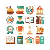 Education Icon Set Collection for Documents, Websites and Mobile Applications vector
