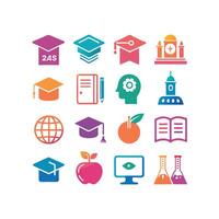 Education Icon Set Collection for Documents, Websites and Mobile Applications vector
