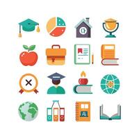 Education Icon Set Collection for Documents, Websites and Mobile Applications vector