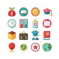 Education Icon Set Collection for Documents, Websites and Mobile Applications vector