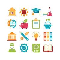 Education Icon Set Collection for Documents, Websites and Mobile Applications vector