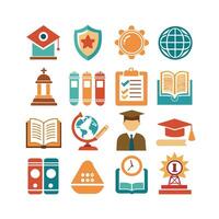 Education Icon Set Collection for Documents, Websites and Mobile Applications vector