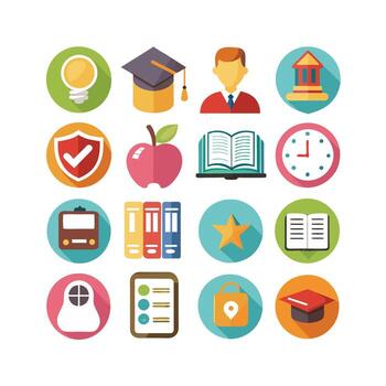 Education Icon Set Collection for Documents, Websites and Mobile Applications vector