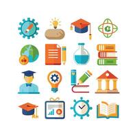 Education Icon Set Collection for Documents, Websites and Mobile Applications vector