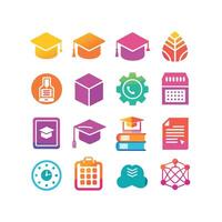 Education Icon Set Collection for Documents, Websites and Mobile Applications vector
