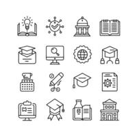 Education Icon Set Collection for Documents, Websites and Mobile Applications vector