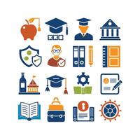 Education Icon Set Collection for Documents, Websites and Mobile Applications vector