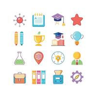 Education Icon Set Collection for Documents, Websites and Mobile Applications vector
