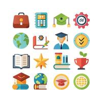 Education Icon Set Collection for Documents, Websites and Mobile Applications vector