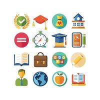 Education Icon Set Collection for Documents, Websites and Mobile Applications vector