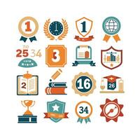 Education Icon Set Collection for Documents, Websites and Mobile Applications vector