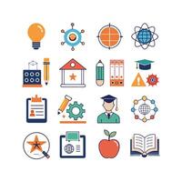 Education Icon Set Collection for Documents, Websites and Mobile Applications vector