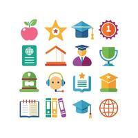 Education Icon Set Collection for Documents, Websites and Mobile Applications vector
