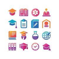 Education Icon Set Collection for Documents, Websites and Mobile Applications vector
