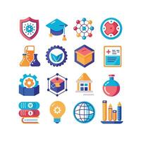 Education Icon Set Collection for Documents, Websites and Mobile Applications vector