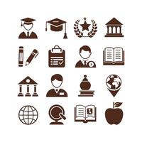 Education Icon Set Collection for Documents, Websites and Mobile Applications vector