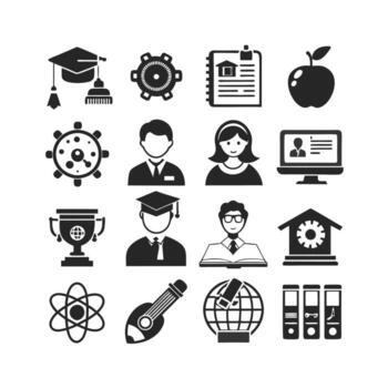 Education Icon Set Collection for Documents, Websites and Mobile Applications vector