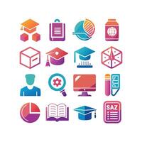 Education Icon Set Collection for Documents, Websites and Mobile Applications vector