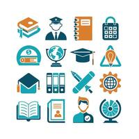 Education Icon Set Collection for Documents, Websites and Mobile Applications vector