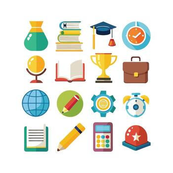 Education Icon Set Collection for Documents, Websites and Mobile Applications vector