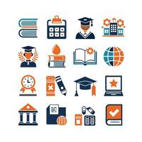 Education Icon Set Collection for Documents, Websites and Mobile Applications vector