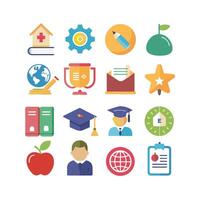 Education Icon Set Collection for Documents, Websites and Mobile Applications vector