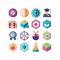 Education Icon Set Collection for Documents, Websites and Mobile Applications vector