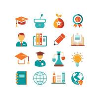Education Icon Set Collection for Documents, Websites and Mobile Applications vector
