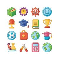 Education Icon Set Collection for Documents, Websites and Mobile Applications vector