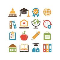 Education Icon Set Collection for Documents, Websites and Mobile Applications vector