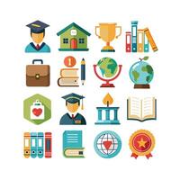 Education Icon Set Collection for Documents, Websites and Mobile Applications vector