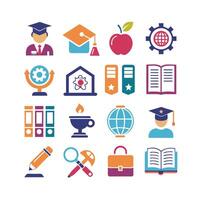 Education Icon Set Collection for Documents, Websites and Mobile Applications vector