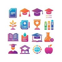 Education Icon Set Collection for Documents, Websites and Mobile Applications vector