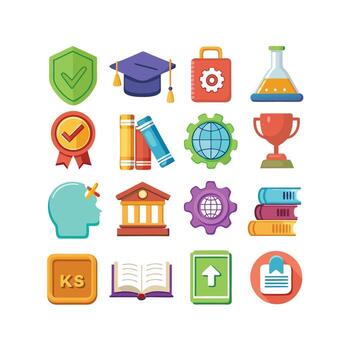Education Icon Set Collection for Documents, Websites and Mobile Applications vector
