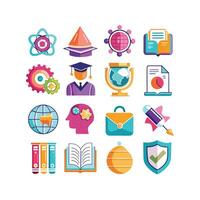 Education Icon Set Collection for Documents, Websites and Mobile Applications vector