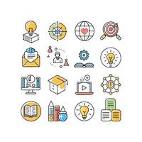 Education Icon Set Collection for Documents, Websites and Mobile Applications vector