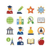 Education Icon Set Collection for Documents, Websites and Mobile Applications vector