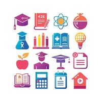 Education Icon Set Collection for Documents, Websites and Mobile Applications vector