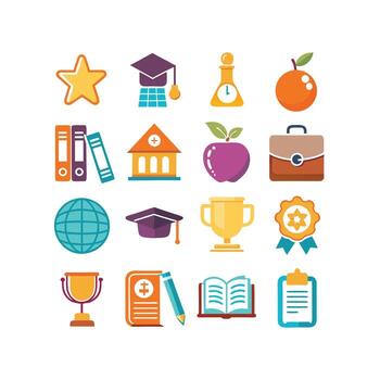 Education Icon Set Collection for Documents, Websites and Mobile Applications vector
