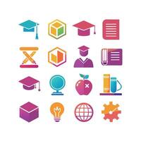 Education Icon Set Collection for Documents, Websites and Mobile Applications vector