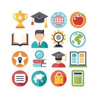 Education Icon Set Collection for Documents, Websites and Mobile Applications vector
