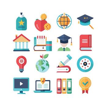 Education Icon Set Collection for Documents, Websites and Mobile Applications vector
