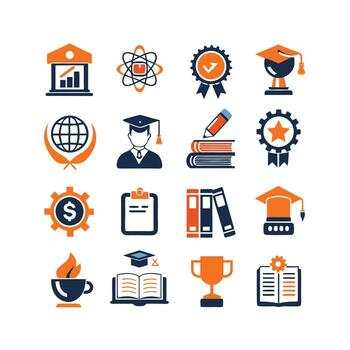 Education Icon Set Collection for Documents, Websites and Mobile Applications vector