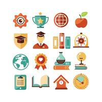 Education Icon Set Collection for Documents, Websites and Mobile Applications vector