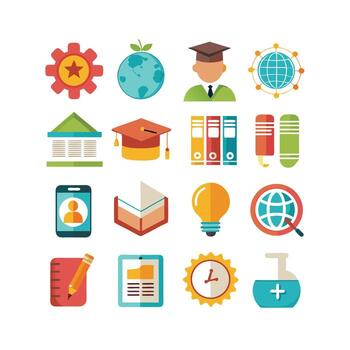 Education Icon Set Collection for Documents, Websites and Mobile Applications vector