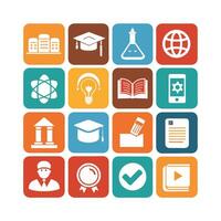 Education Icon Set Collection for Documents, Websites and Mobile Applications vector