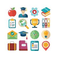Education Icon Set Collection for Documents, Websites and Mobile Applications vector