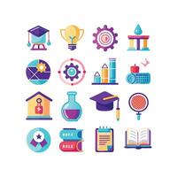 Education Icon Set Collection for Documents, Websites and Mobile Applications vector