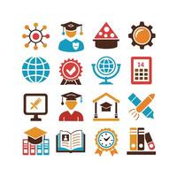 Education Icon Set Collection for Documents, Websites and Mobile Applications vector