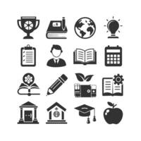 Education Icon Set Collection for Documents, Websites and Mobile Applications vector